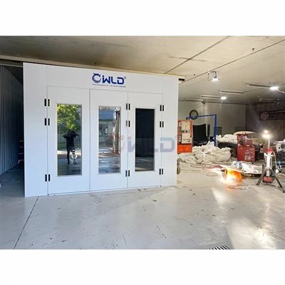 Cabine de pulverização descendente padrão australiana sem porão instalada em Sydney